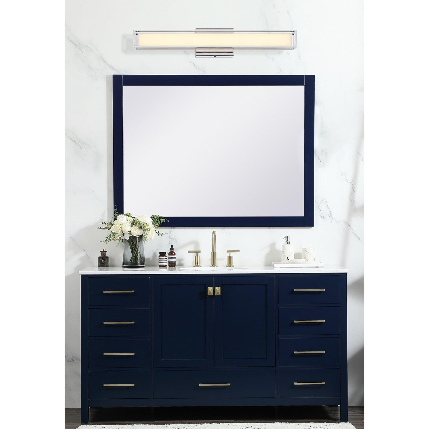 24 Inch Led Wall Sconce In Chrome
