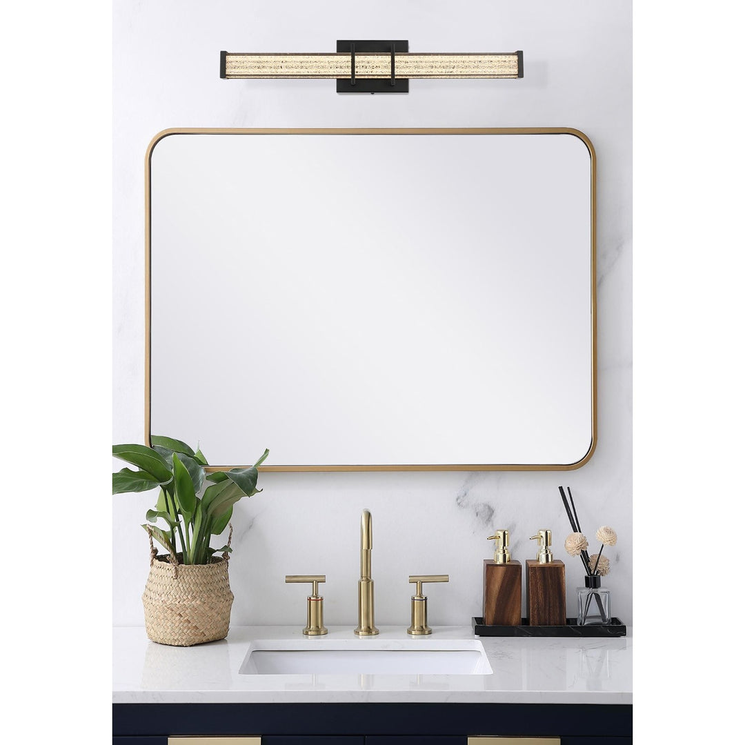 24 Inch Led Wall Sconce In Black