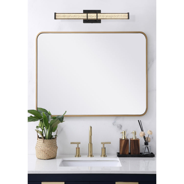 24 Inch Led Wall Sconce In Black