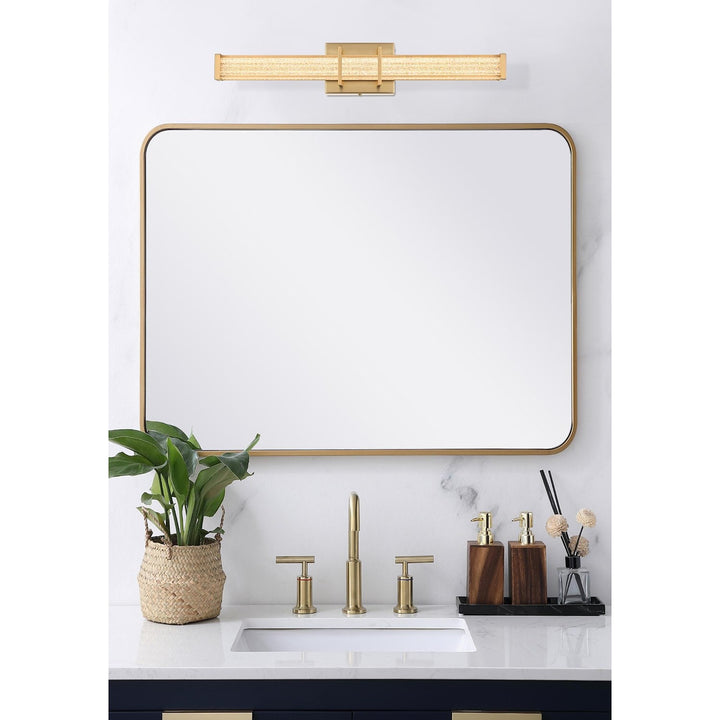 24 Inch Led Wall Sconce In Satin Gold