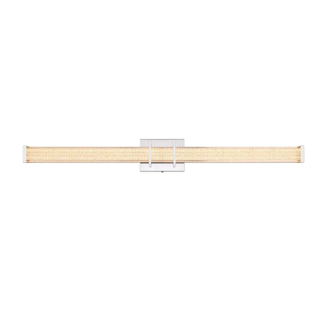 36 Inch Led Wall Sconce In Chrome by Living District