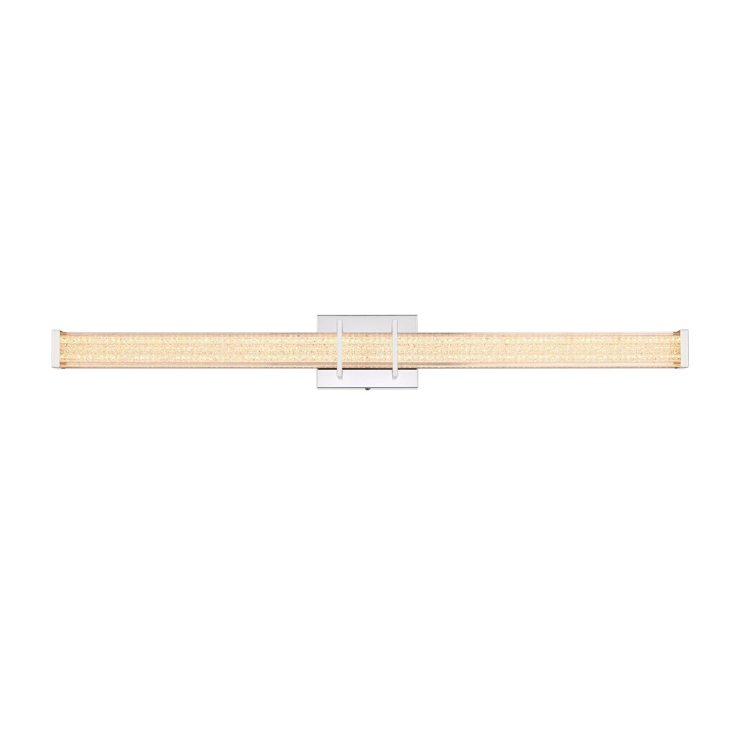 36 Inch Led Wall Sconce In Chrome by Living District