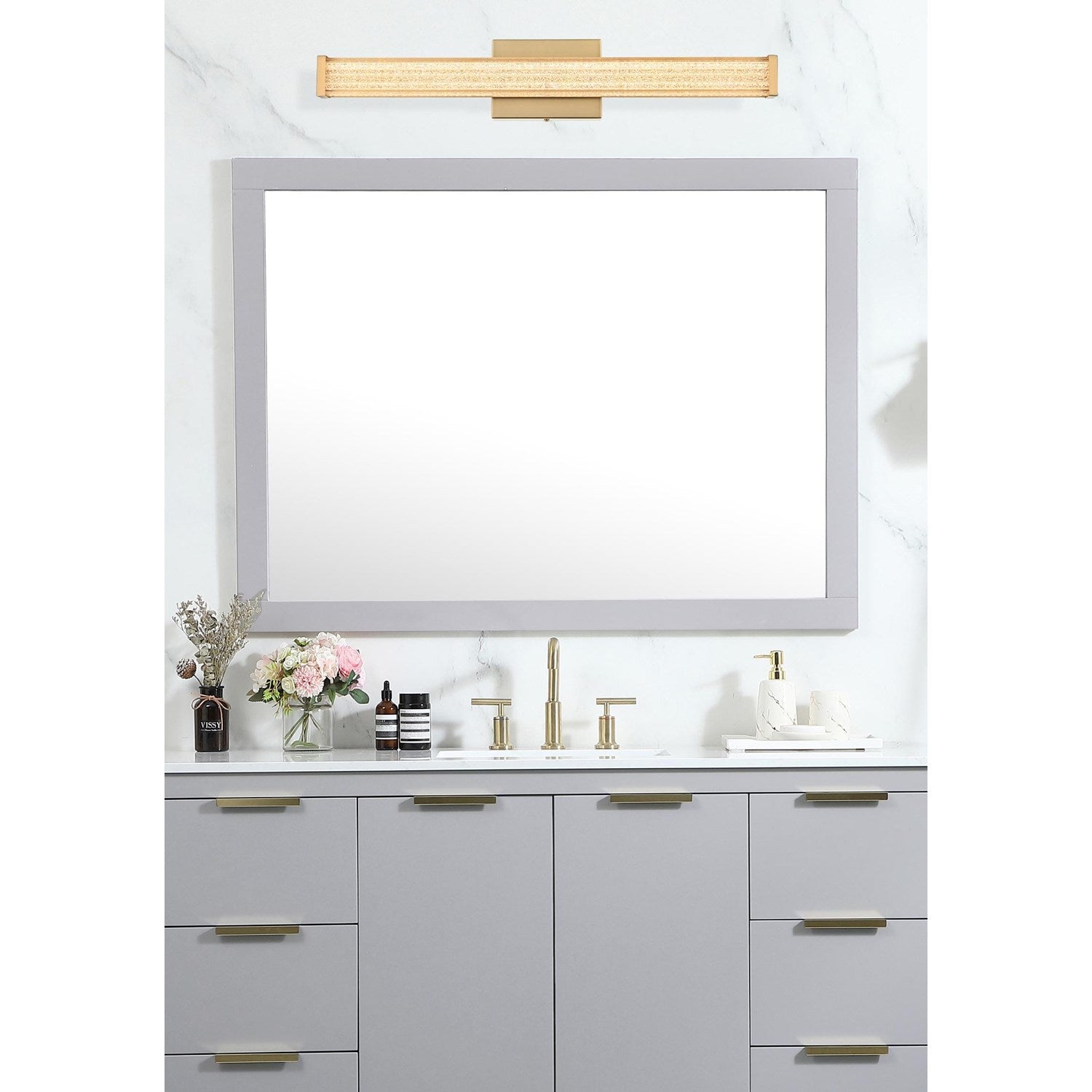 24 Inch Led Wall Sconce In Satin Gold