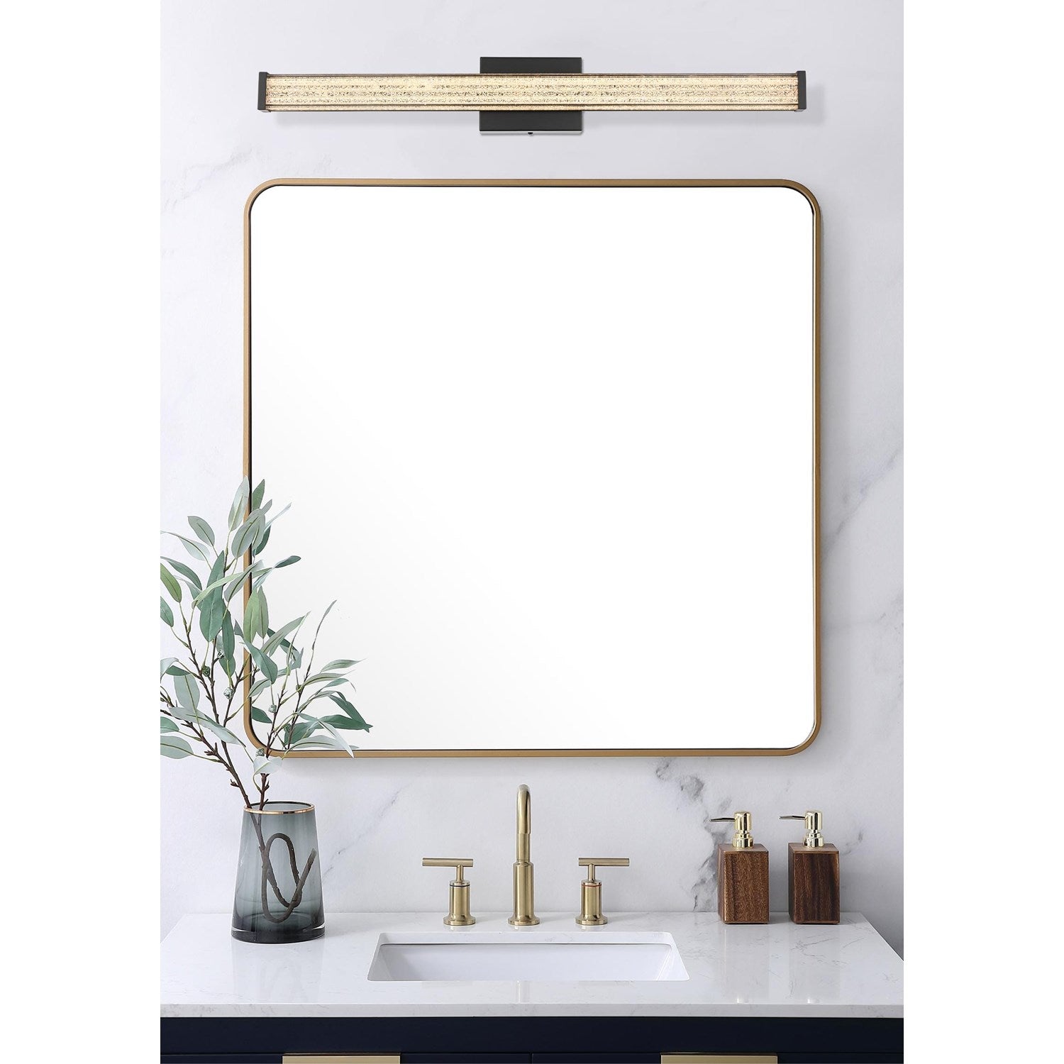 31 Inch Led Wall Sconce In Black