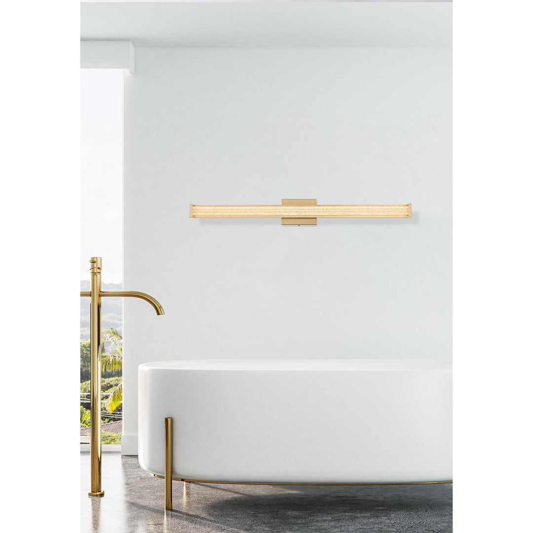 36 Inch Led Wall Sconce In Satin Gold
