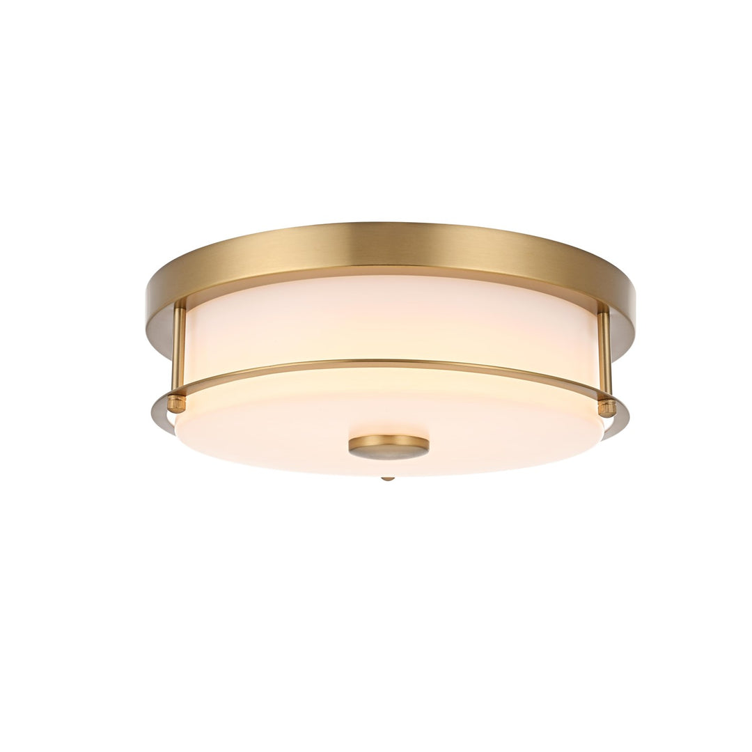 12 Inch Led Flush Mount In Satin Gold by Living District