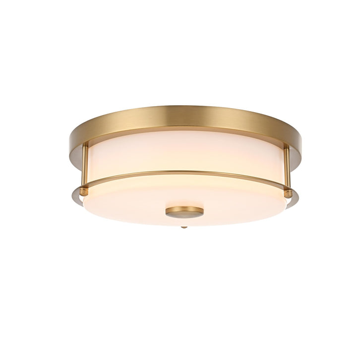 12 Inch Led Flush Mount In Satin Gold by Living District