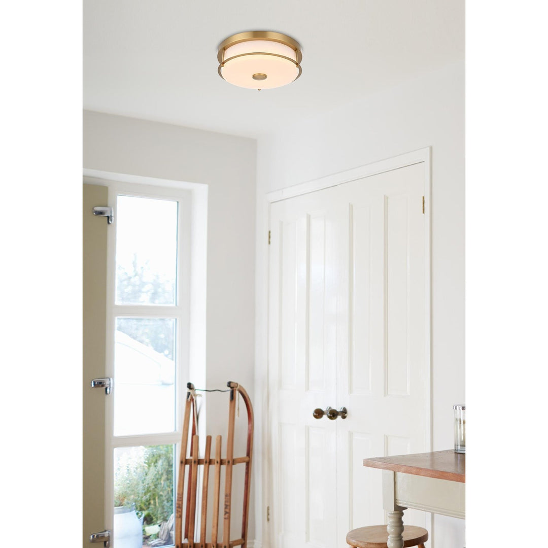 12 Inch Led Flush Mount In Satin Gold