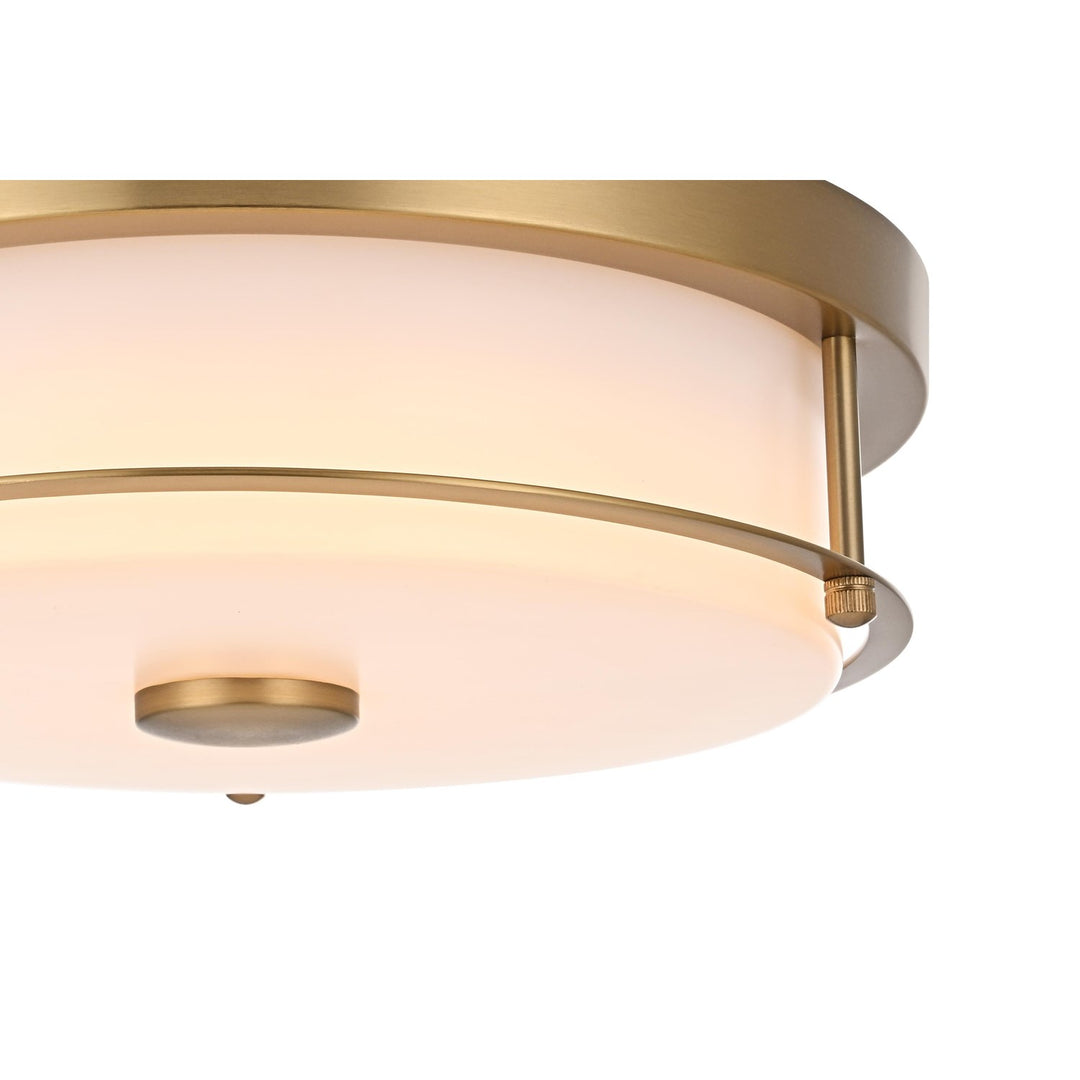 12 Inch Led Flush Mount In Satin Gold