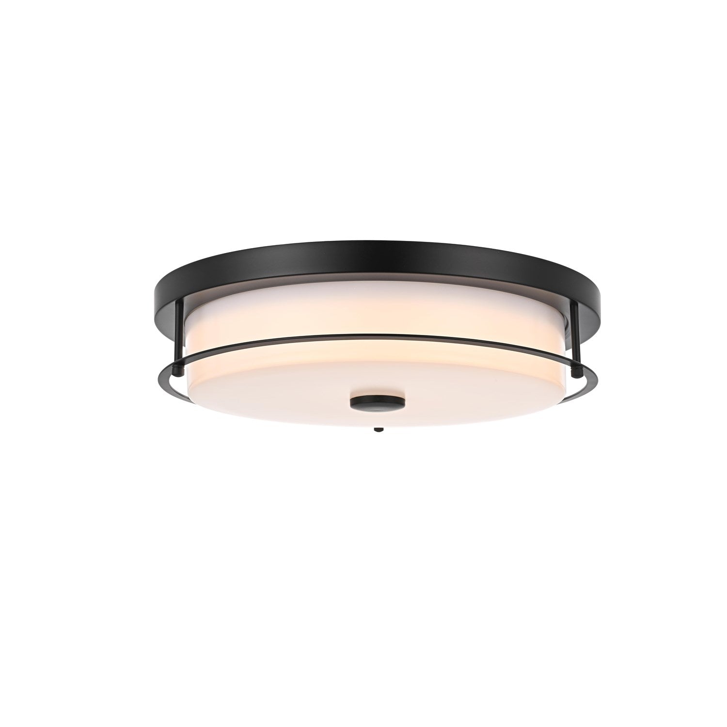 16 Inch Led Flush Mount In Black by Living District