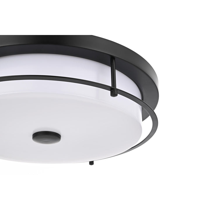 16 Inch Led Flush Mount In Black