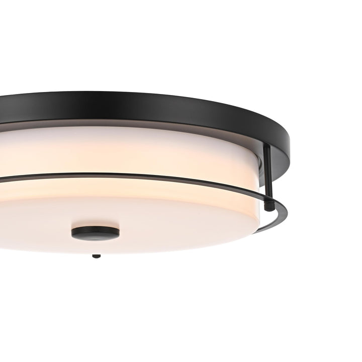16 Inch Led Flush Mount In Black