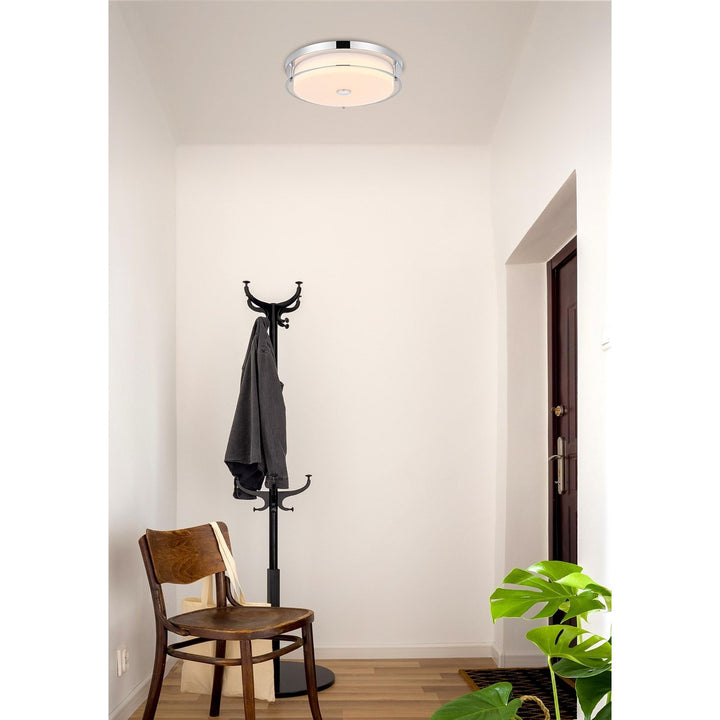 16 Inch Led Flush Mount In Chrome