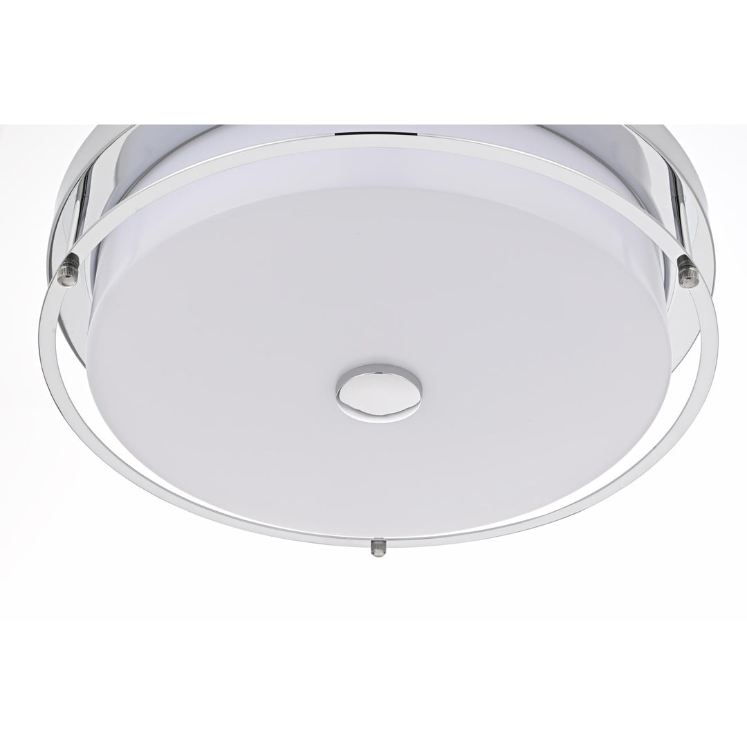 16 Inch Led Flush Mount In Chrome