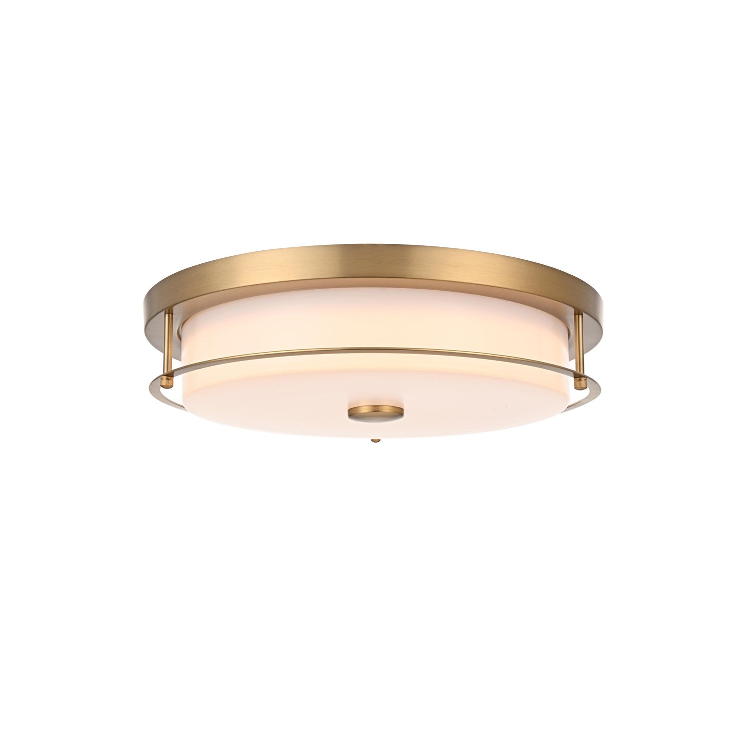 16 Inch Led Flush Mount In Satin Gold by Living District