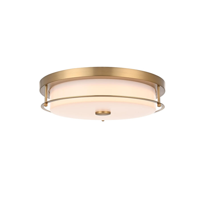 16 Inch Led Flush Mount In Satin Gold by Living District