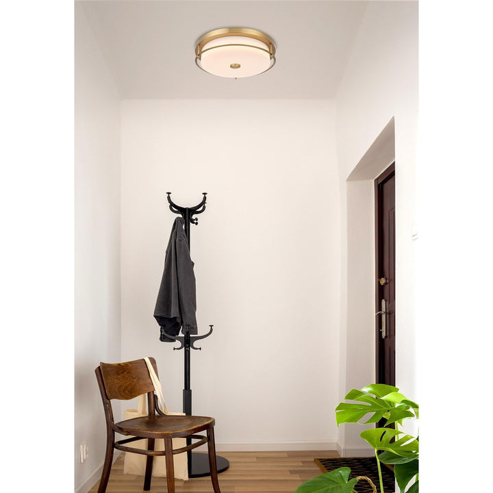 16 Inch Led Flush Mount In Satin Gold