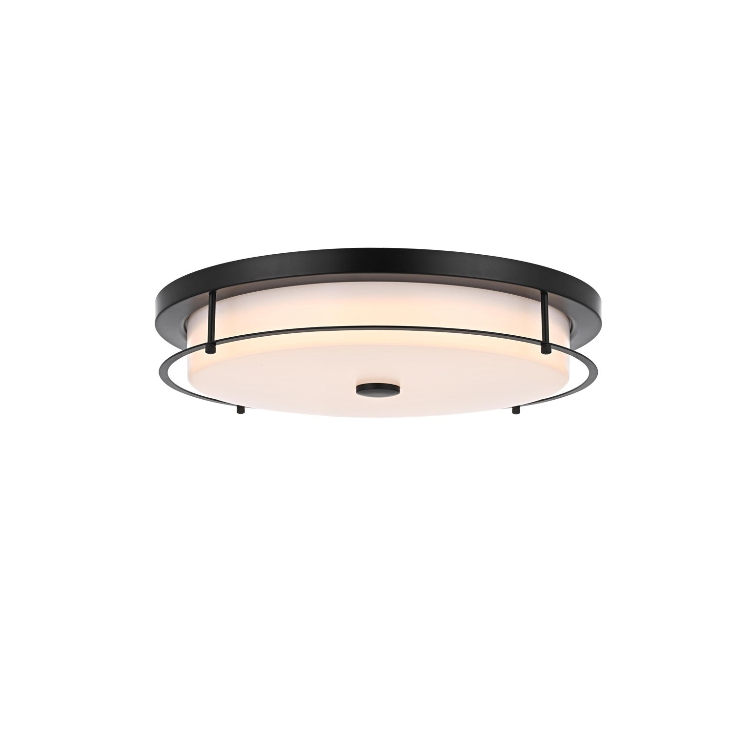 20 Inch Led Flush Mount In Black by Living District