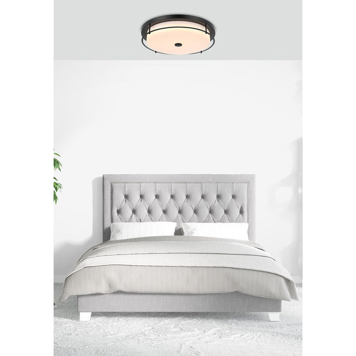 20 Inch Led Flush Mount In Black