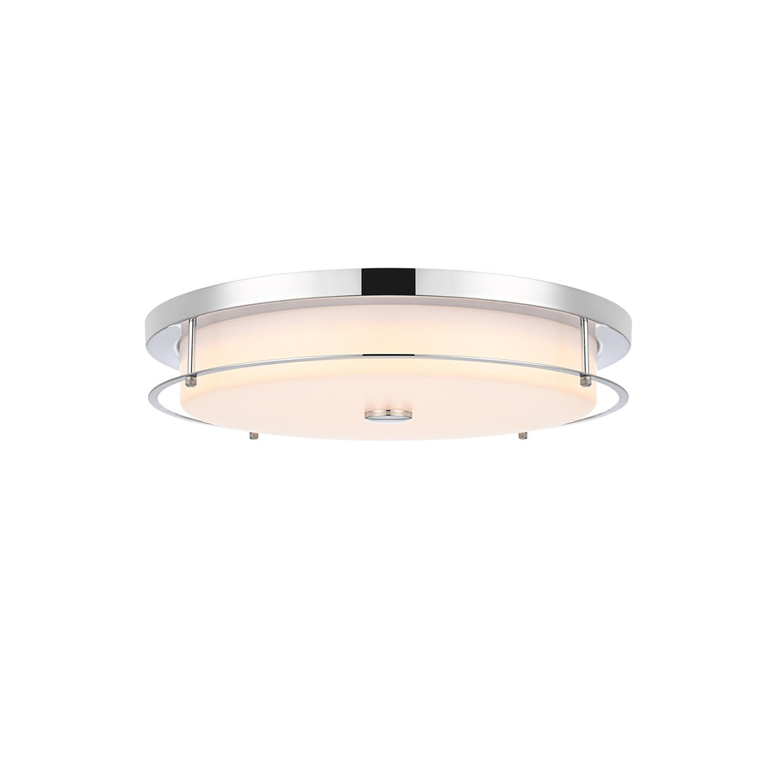 20 Inch Led Flush Mount In Chrome by Living District