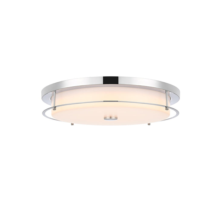 20 Inch Led Flush Mount In Chrome by Living District