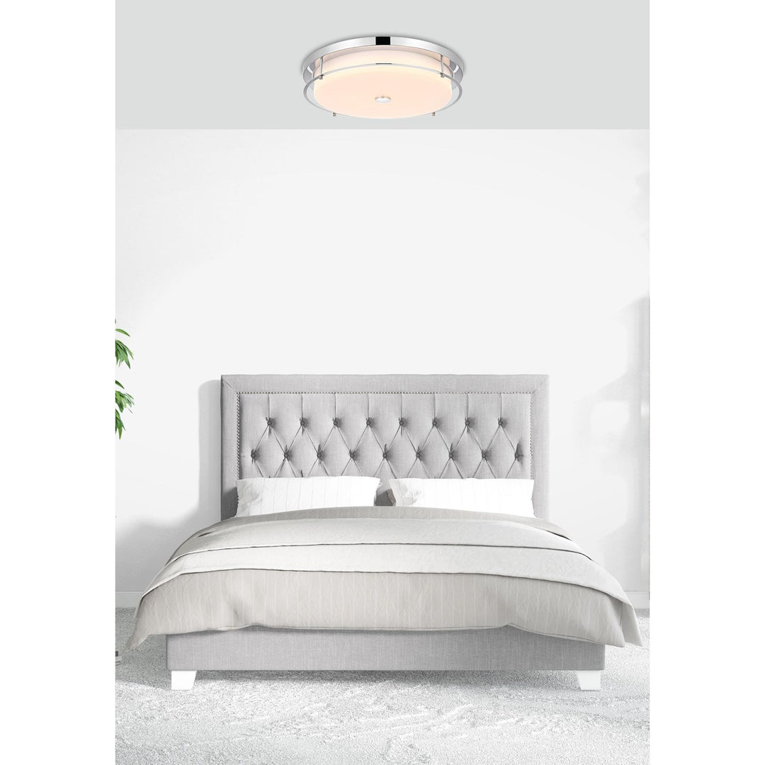 20 Inch Led Flush Mount In Chrome