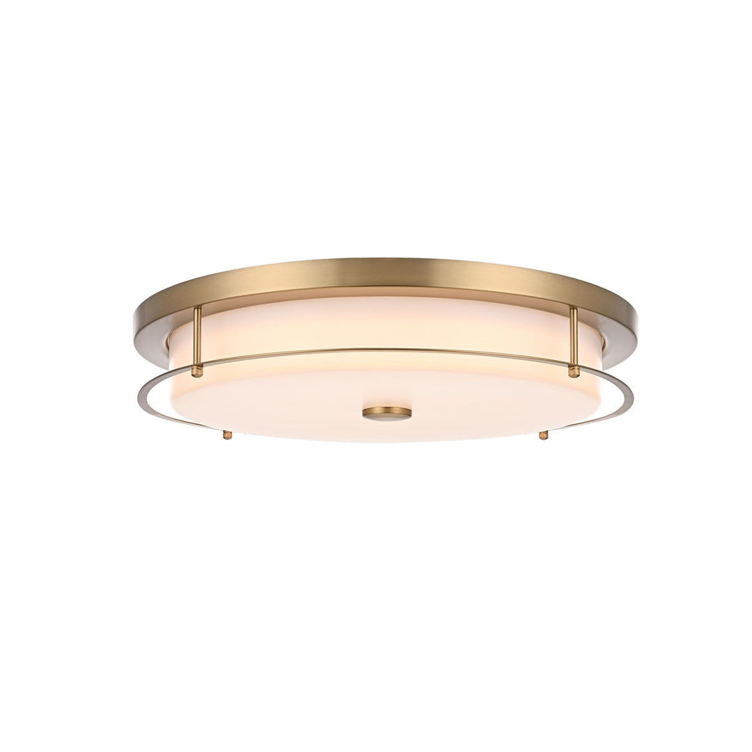 20 Inch Led Flush Mount In Satin Gold by Living District