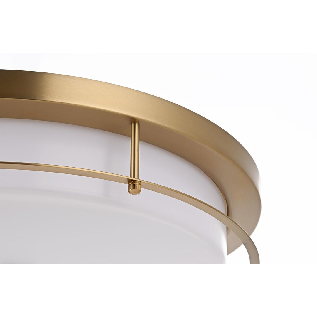 20 Inch Led Flush Mount In Satin Gold