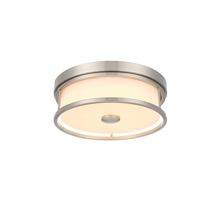 12 Inch Led Flush Mount In Polished Nickel