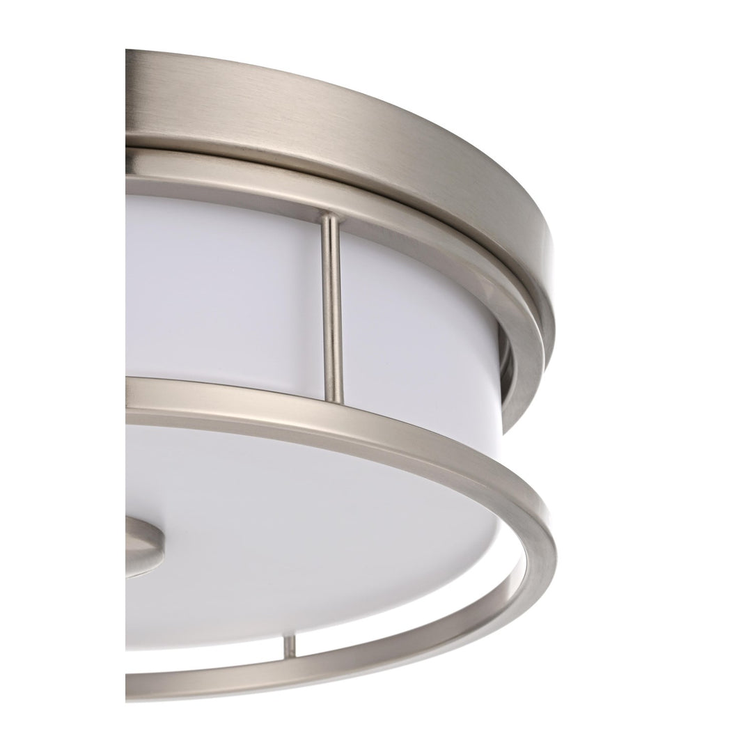 12 Inch Led Flush Mount In Polished Nickel