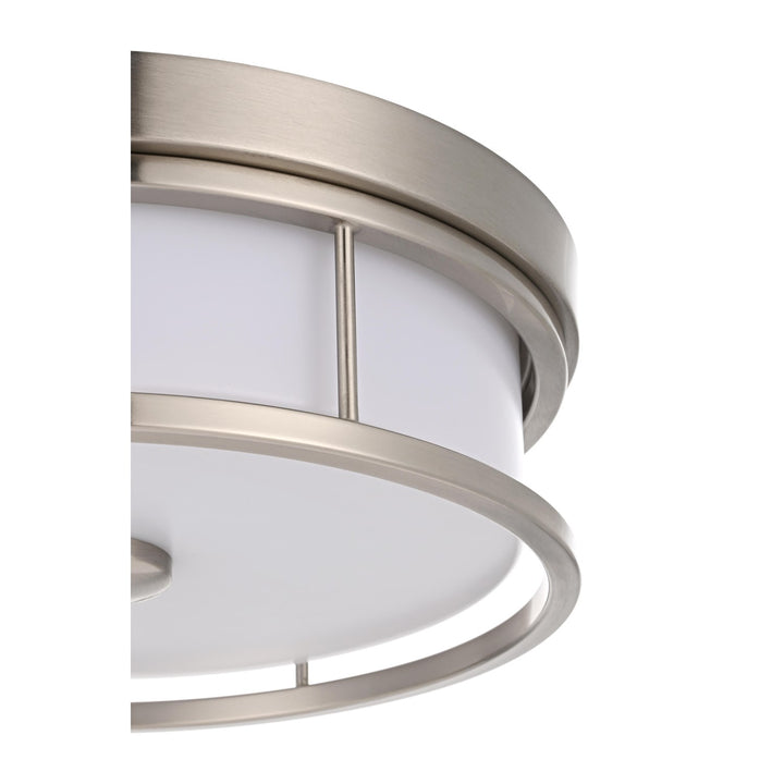 12 Inch Led Flush Mount In Polished Nickel