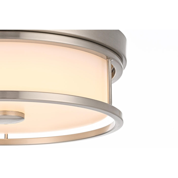 12 Inch Led Flush Mount In Polished Nickel