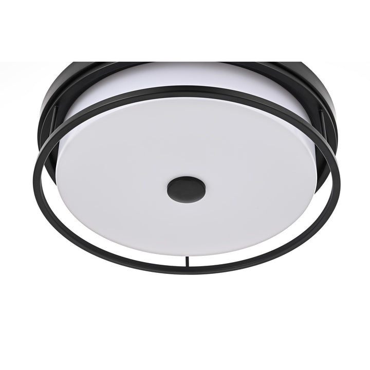 16 Inch Led Flush Mount In Black