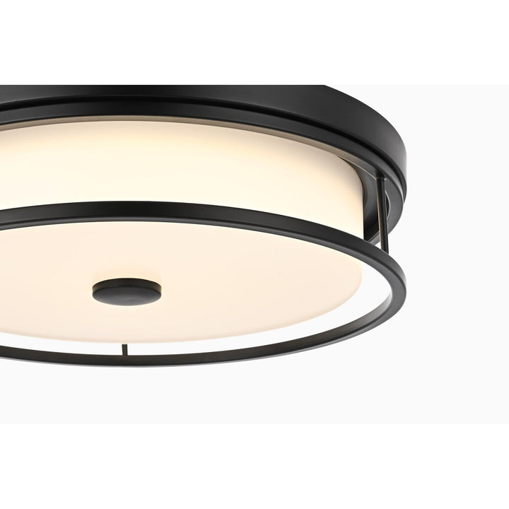 16 Inch Led Flush Mount In Black