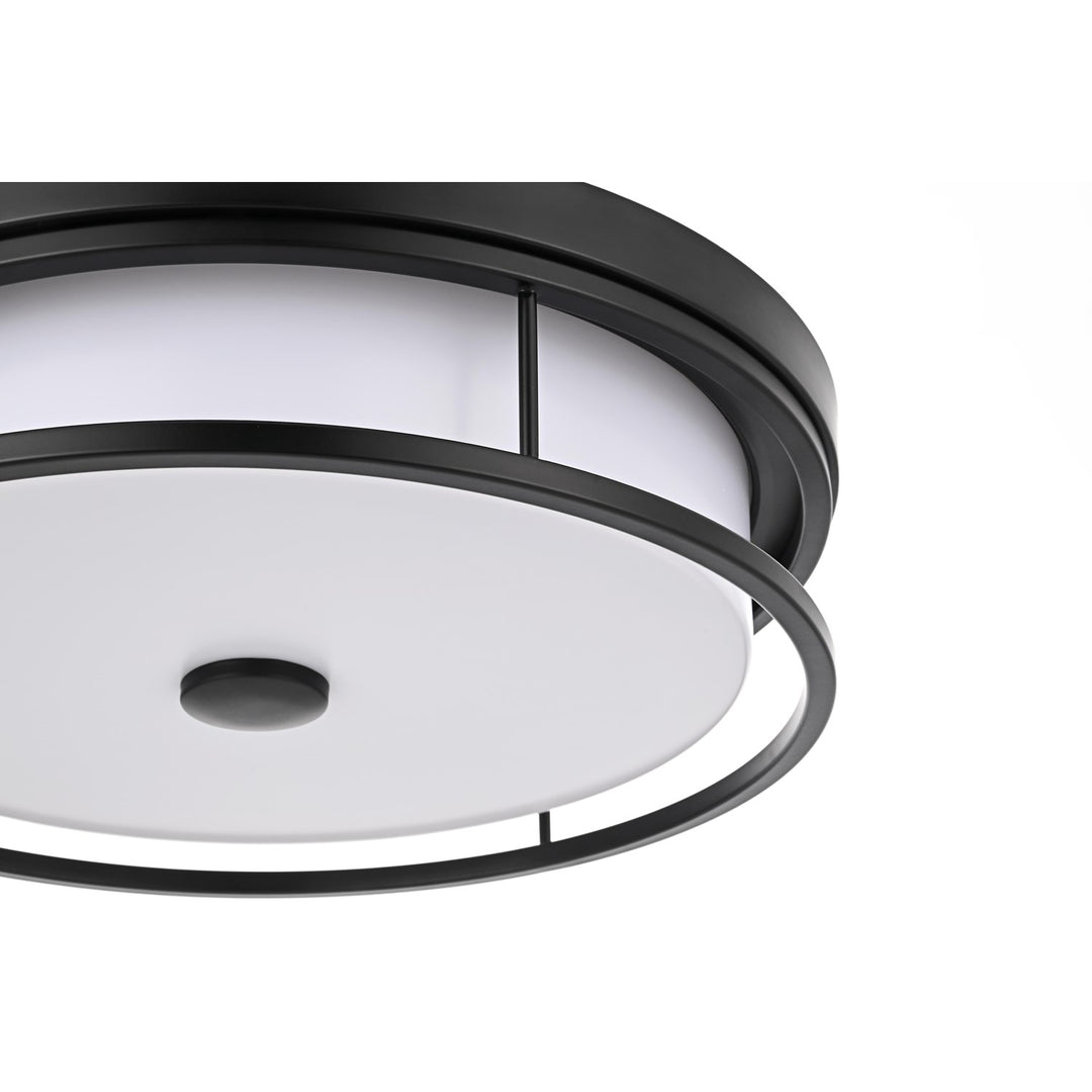 16 Inch Led Flush Mount In Black