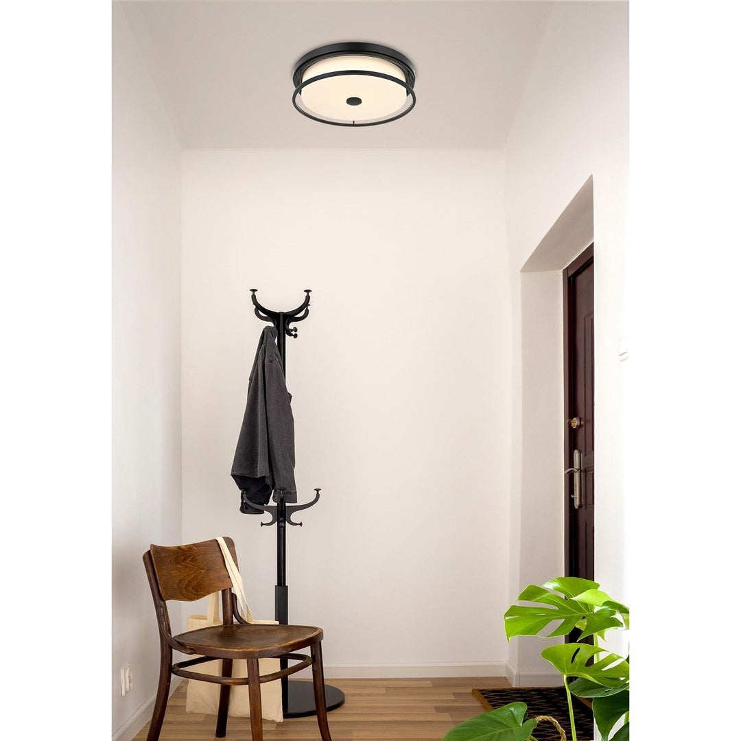 16 Inch Led Flush Mount In Black