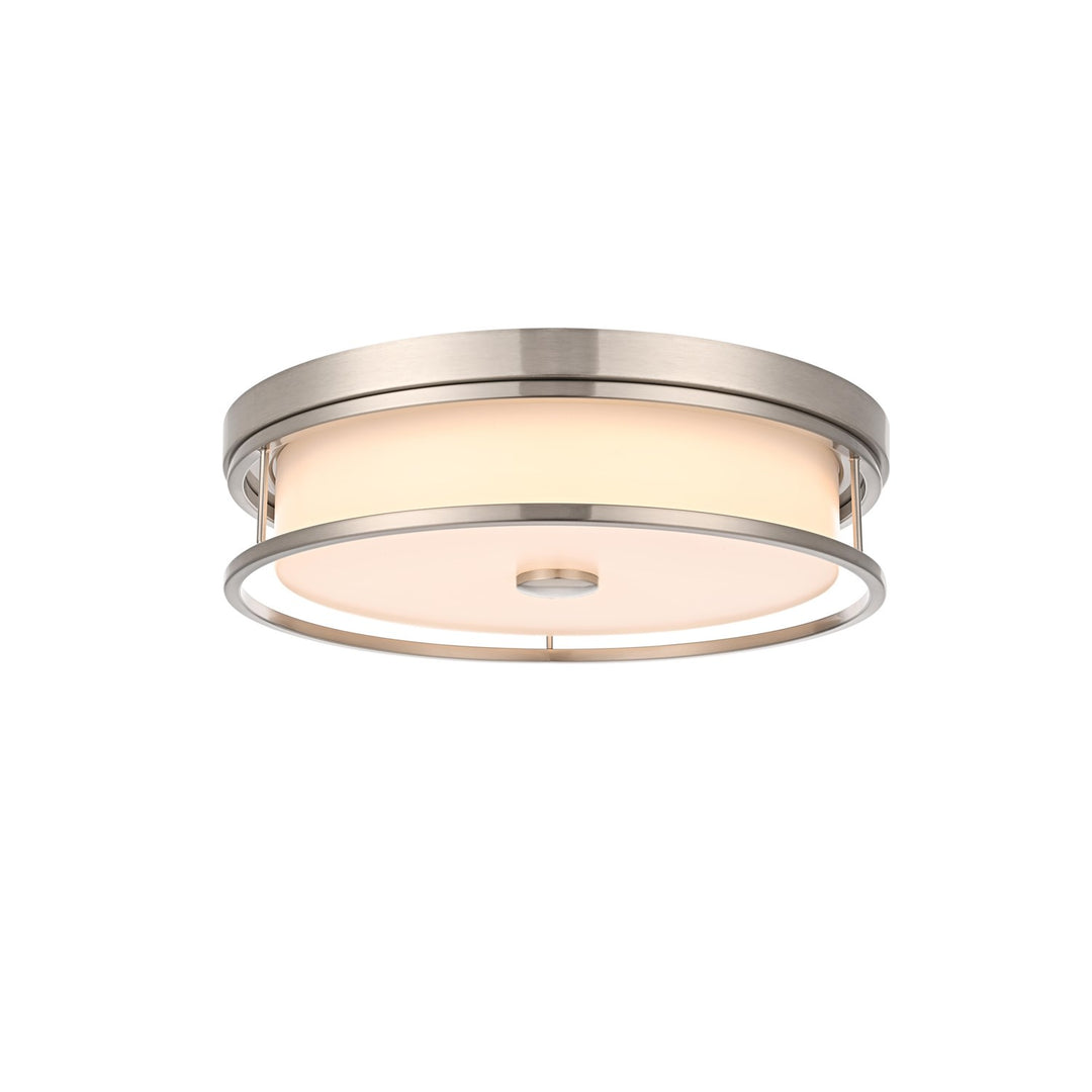16 Inch Led Flush Mount In Polished Nickel by Living District