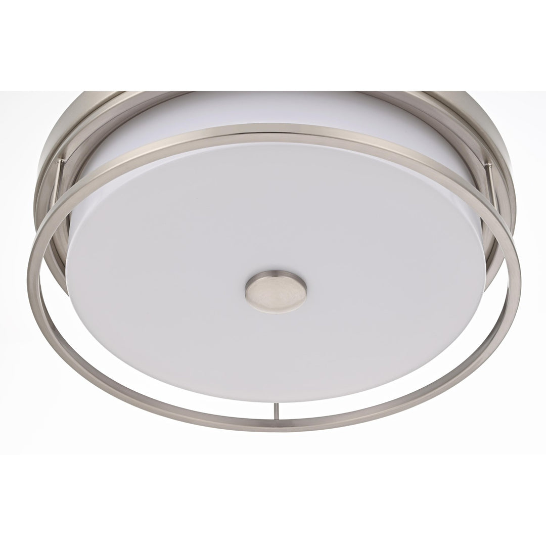 16 Inch Led Flush Mount In Polished Nickel