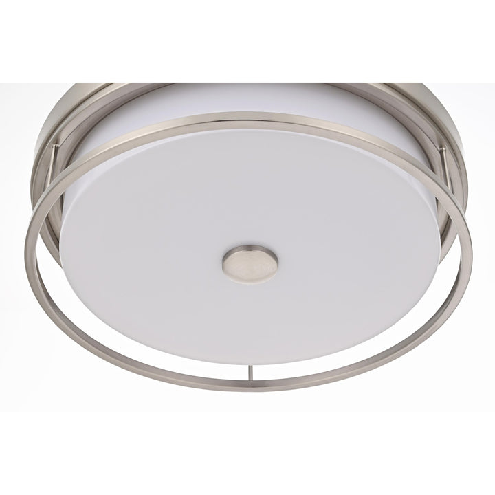 16 Inch Led Flush Mount In Polished Nickel