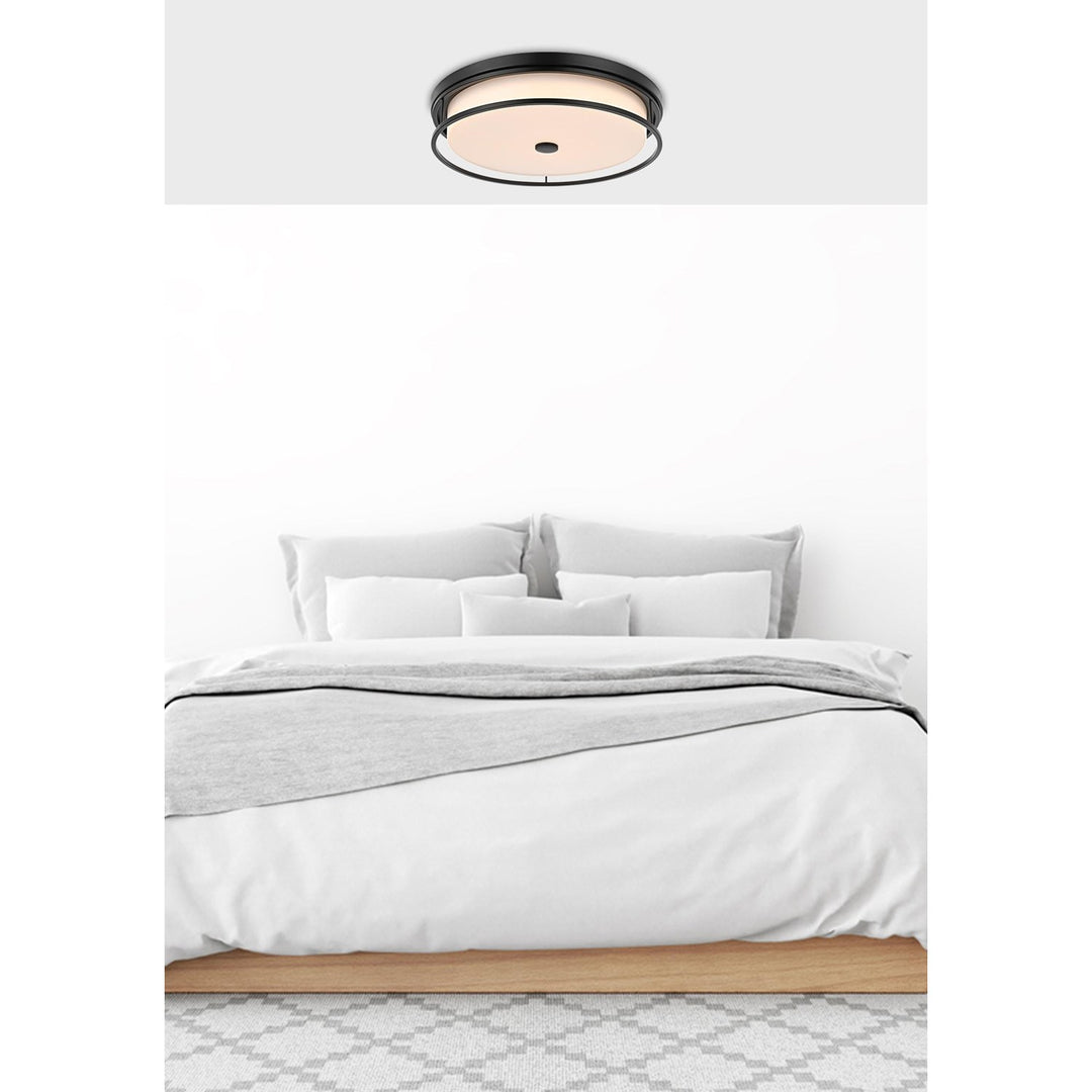 20 Inch Led Flush Mount In Black