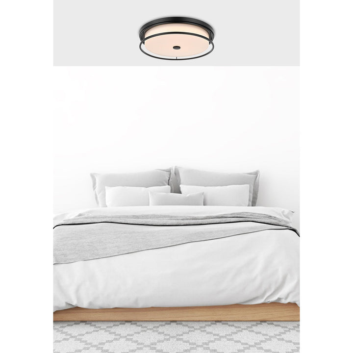 20 Inch Led Flush Mount In Black