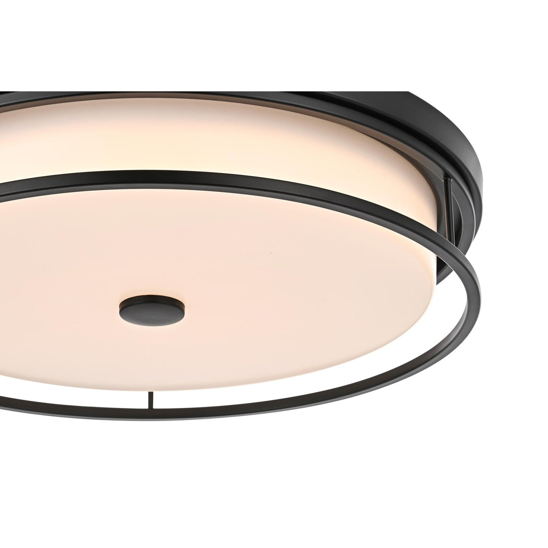 20 Inch Led Flush Mount In Black