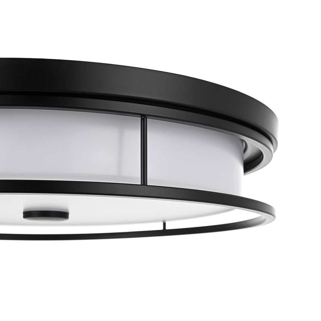 20 Inch Led Flush Mount In Black