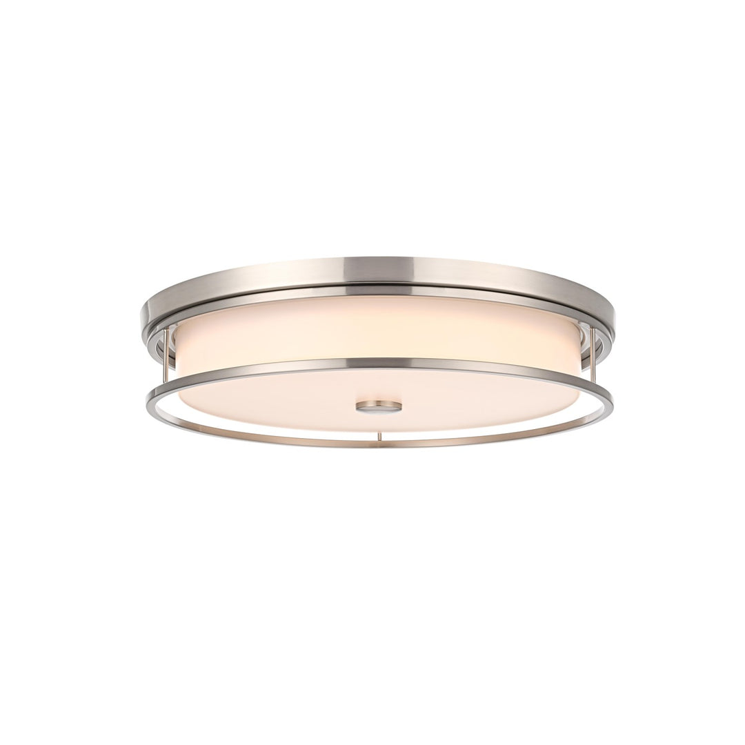 20 Inch Led Flush Mount In Polished Nickel by Living District