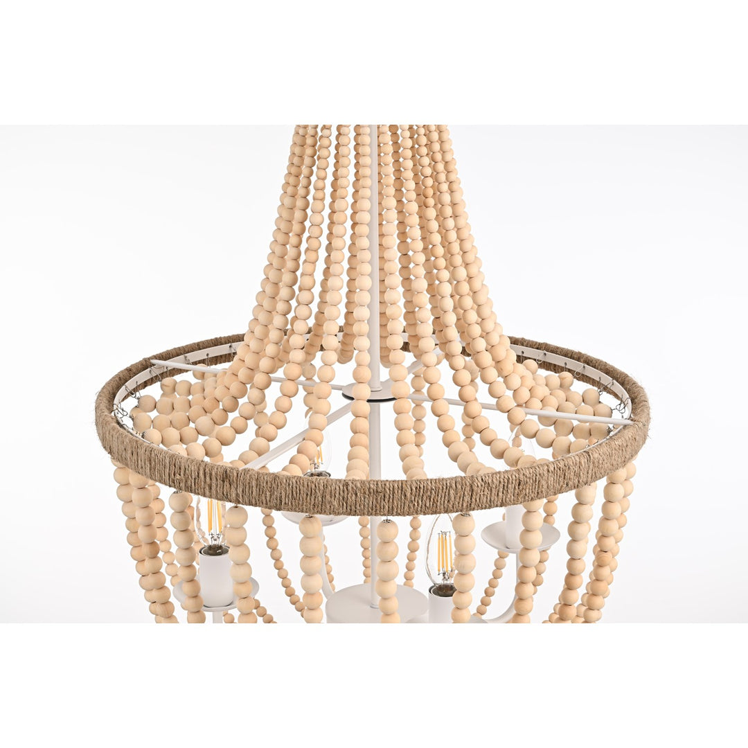 20 Inch Beaded Pendant In Beige