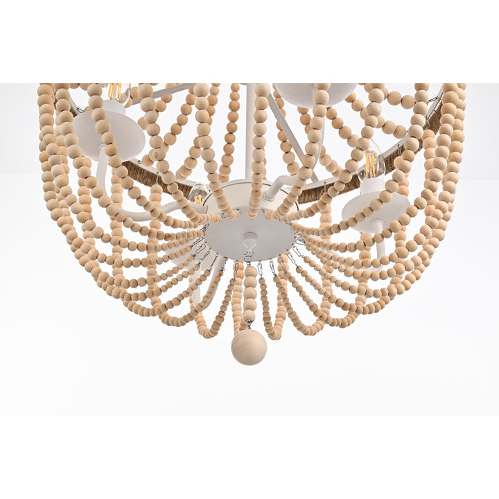 20 Inch Beaded Pendant In Beige
