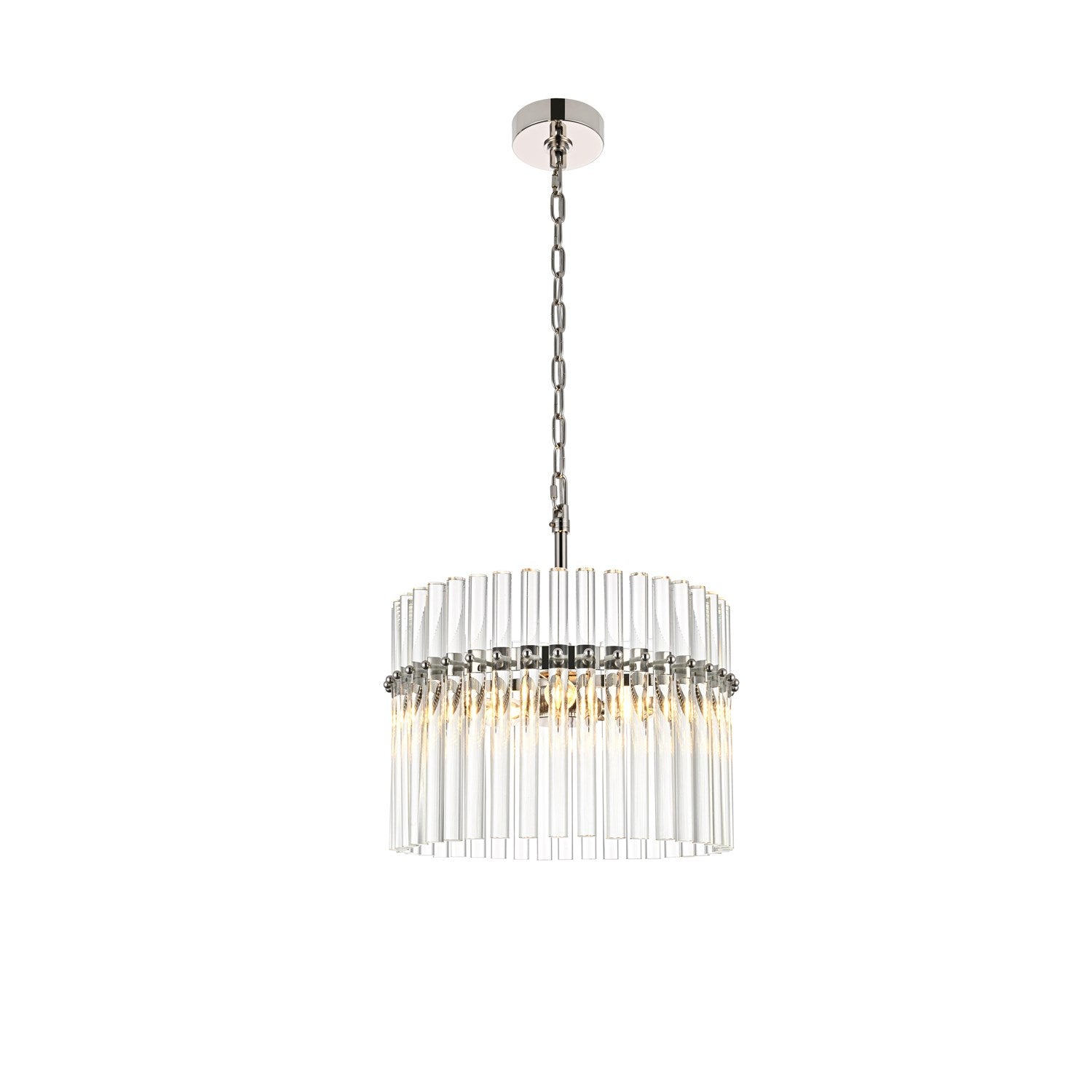 16 Inch Chandelier In Polished Nickel by Living District