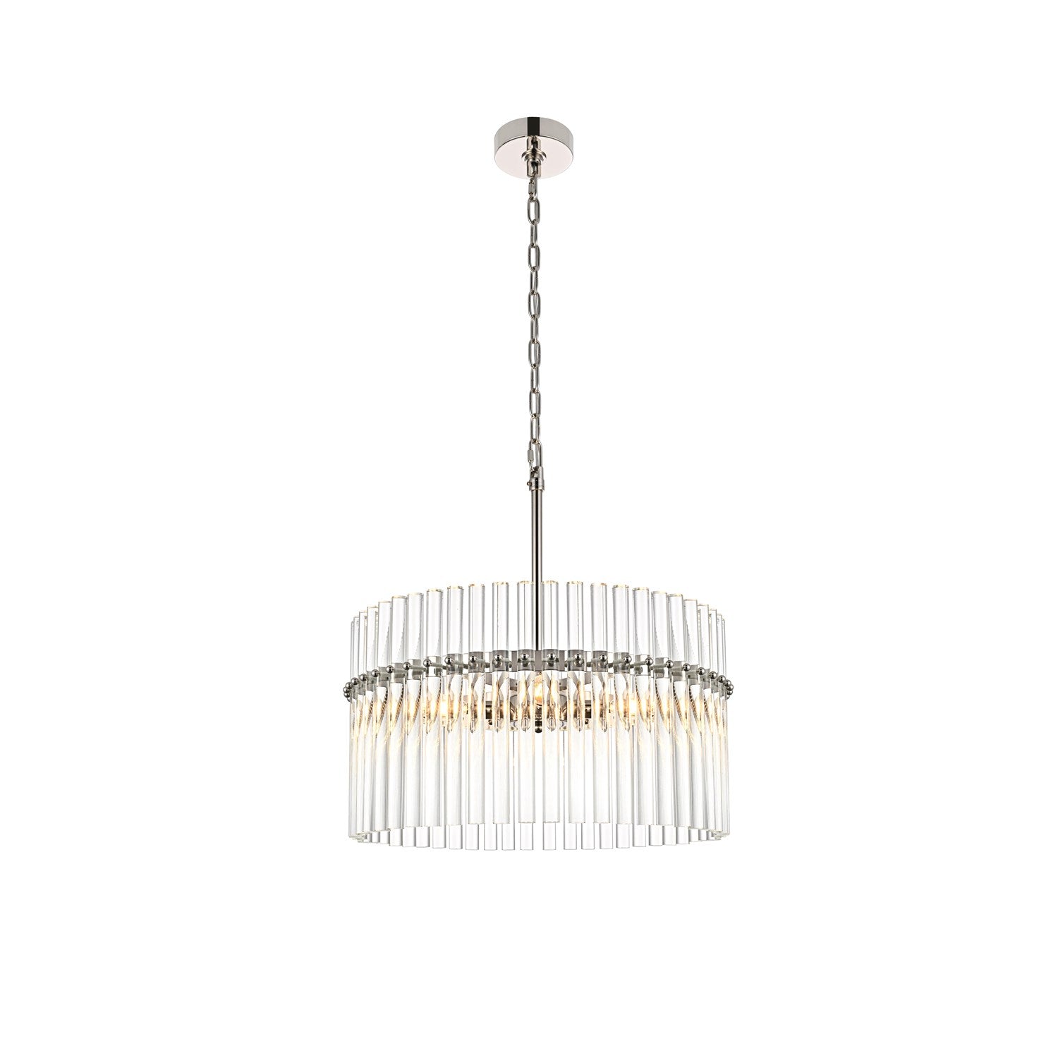 20 Inch Chandelier In Polished Nickel by Living District