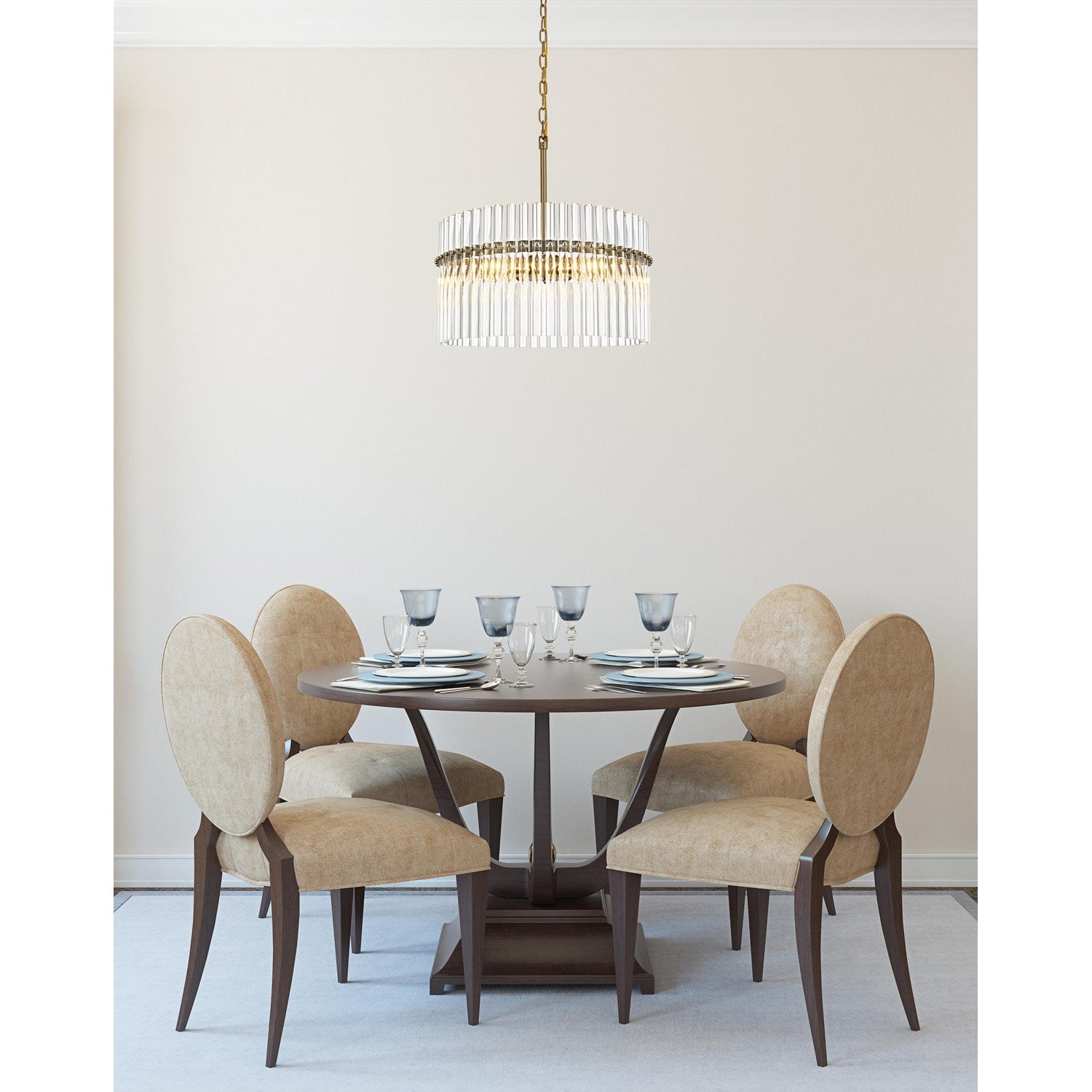 20 Inch Chandelier In Satin Gold