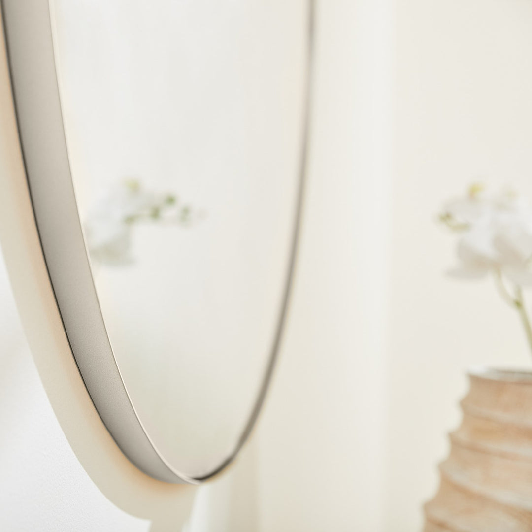 36" Round Mirror - Silver